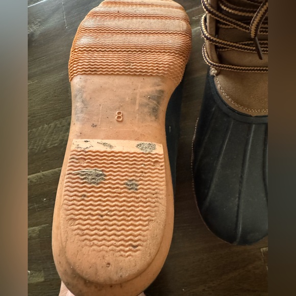 Brown and Black Duck Boots - Picture 3 of 3